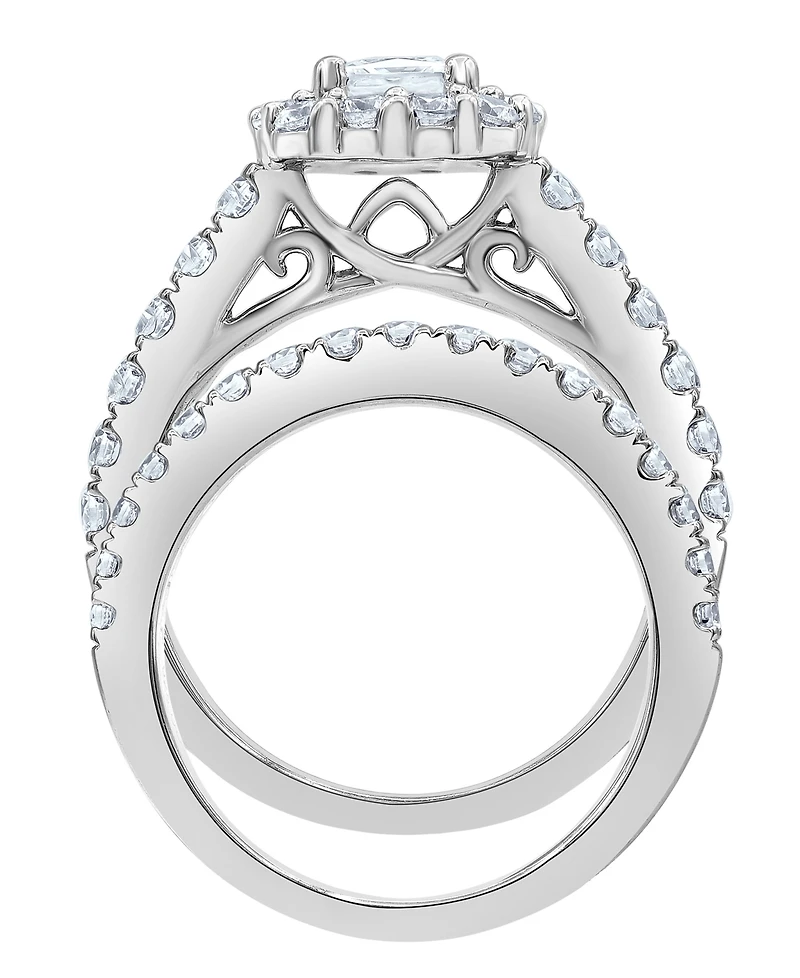 Macy's Certified Diamond Bridal Set Ring (2 ct. t.w.) in 14K White Gold