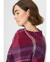 Olsen Women's Plaid Statement Sweater