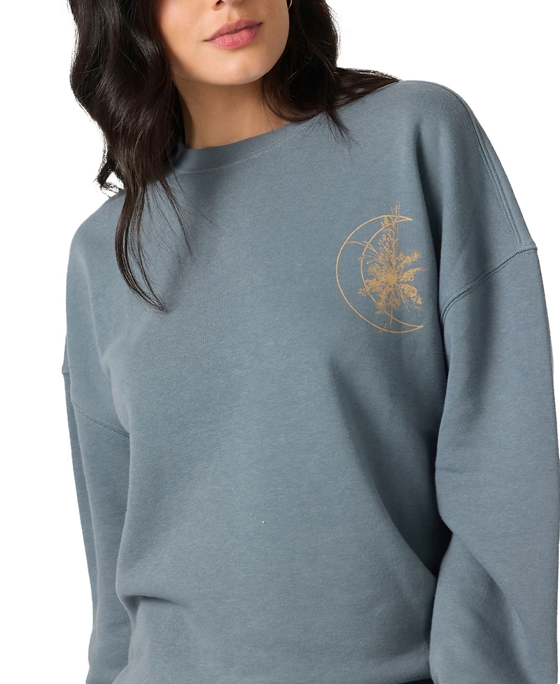 O'Neill Juniors' Moon Flower Crewneck Sweashirt