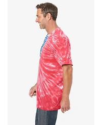 KingSize Big & Tall Lightweight Tie-Dye Crewneck Tee