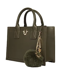 True Religion Pom Dangle Modern Tote