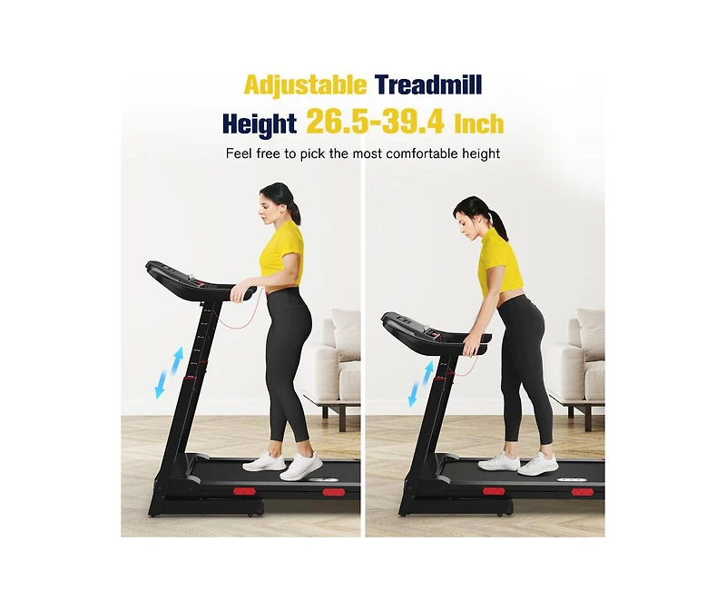 Redliro Foldable Treadmill, 15% Auto Incline, 350 lb Capacity, Bluetooth, Voice Control, Heart Rate Monitor