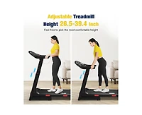 Redliro Foldable Treadmill, 15% Auto Incline, 350 lb Capacity, Bluetooth, Voice Control, Heart Rate Monitor