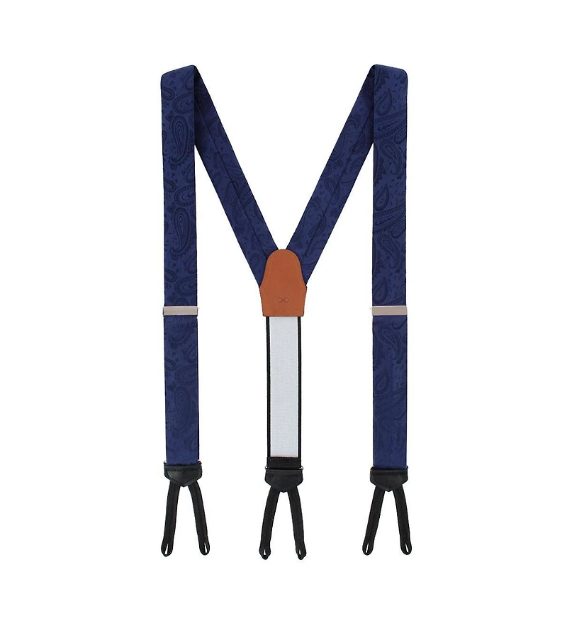 Trafalgar Men's Banbury Tone on Paisley Silk Formal Suspenders