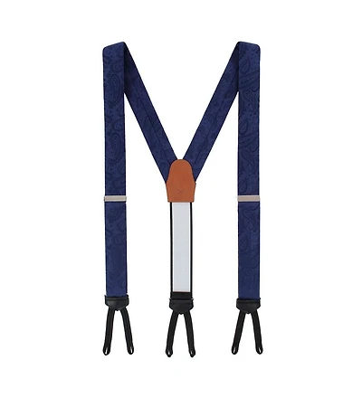 Trafalgar Men's Banbury Tone on Paisley Silk Formal Suspenders
