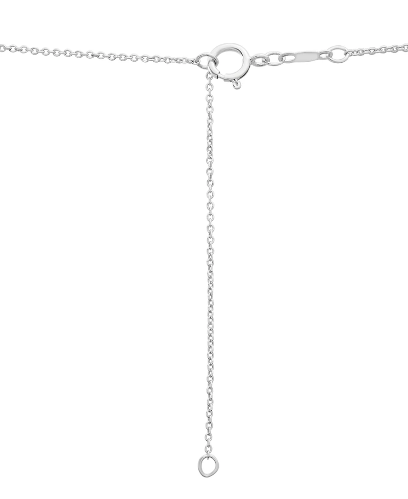 Macy's Diamond Pendant Necklace (1/10 ct. t. w.) in Sterling Silver and Gold Over Silver