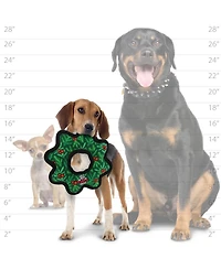 Tuffy Holiday Medium Gear Ring Wreath, Durable Plush Squeaky Dog Toy