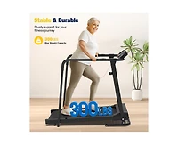 Redliro Walking Treadmill with Long Handrails 300lbs Capacity Recovery Fitness Exercise Machine for Seniors