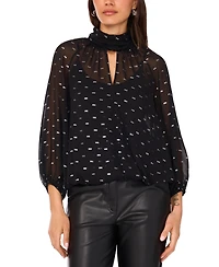 Vince Camuto Women's Mock Neck Wrapped Top
