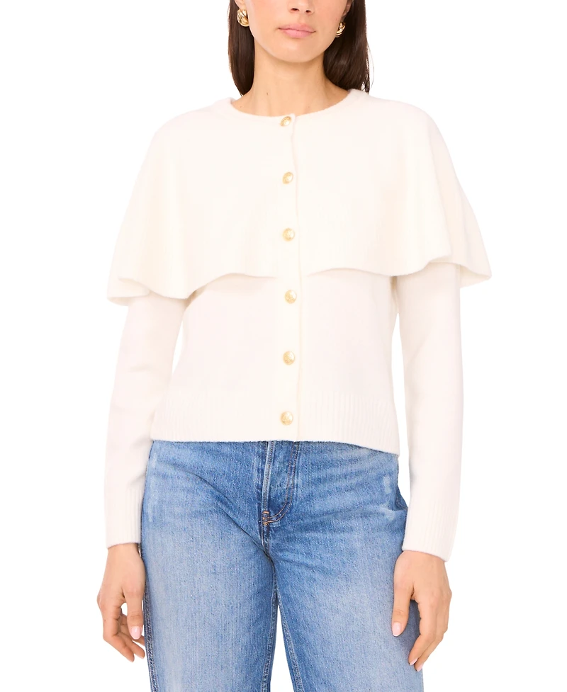 Vince Camuto Women's Long Sleeve Sweater with Shawl