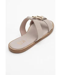 Forever & Always Shoes Sveta Leather Buckled Sandal (Women)