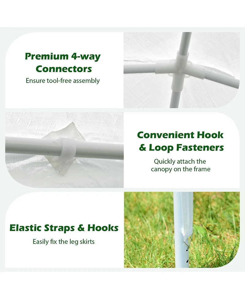 Gymax 10 Ft X 10 Ft Canopy Tent Heavy Duty Gazebo Shelter w/ Wind Ropes