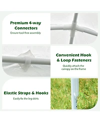 Gymax 10 Ft X 10 Ft Canopy Tent Heavy Duty Gazebo Shelter w/ Wind Ropes