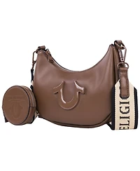 True Religion Logo Strap Crescent Hobo