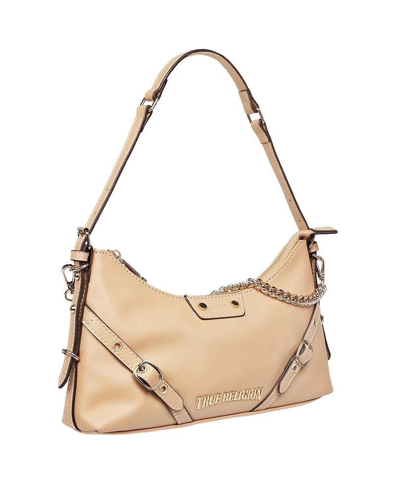 True Religion Smooth Pu Belted Shoulder Bag