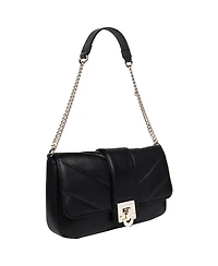 True Religion Quilted Flap Shoulder Bag with Mini Bag