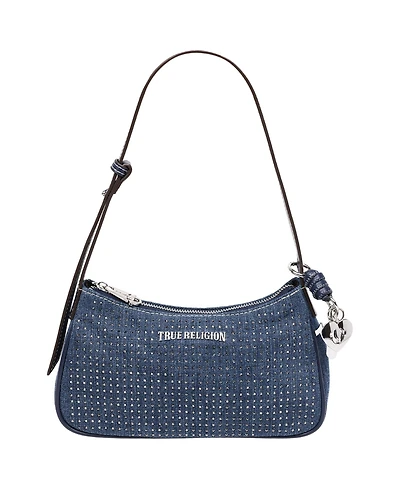 Sparkle Denim Zip Top Bag