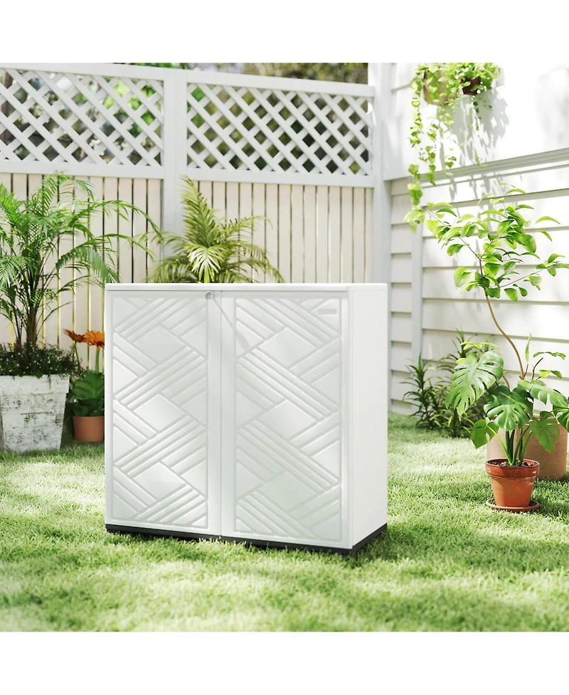 Decksplore Diamond-Shaped Outdoor Storage Cabinet