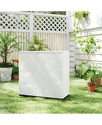 Decksplore Diamond-Shaped Outdoor Storage Cabinet