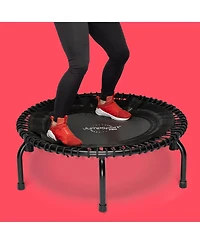 JumpSport 370 Home Gym 39" Heavy Duty Fitness Trampoline with 4-In-1 Dvd, Black