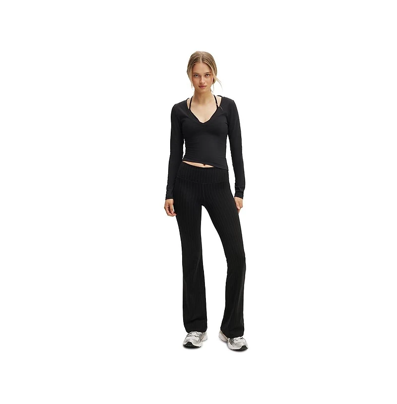 Cotton On Women's Active Ultra Soft Plunge Front Long Sleeve