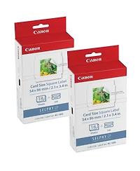 Canon Kc-18IS Card Size Square Label Ink and Paper Set for Selphy CP900/CP910 Photo Printer, 18 Sheets, 2-Pack