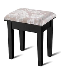 Vanity Dressing Table Stool Set with Large Makeup Mirror
