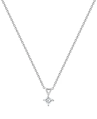Macy's Certified Diamond Solitaire Pendant Necklace (1/2 ct. t.w.) in 14K White Gold