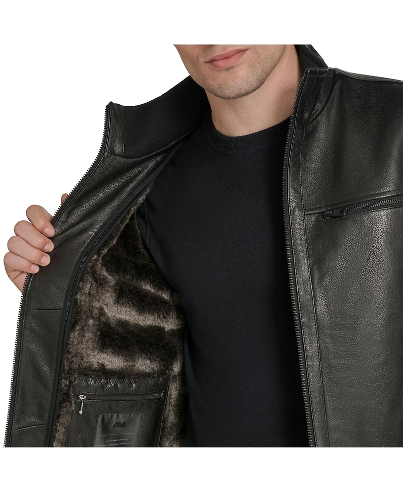Andrew Marc Black Label Men's Skeld Leather Jacket