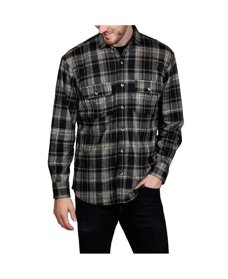 Tailorbyrd Men's Super Soft Plaid Sweater Shirt