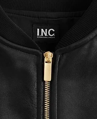 I.n.c. International Concepts Women's Faux-Leather Bomber Jacket, Macy's Exclusive