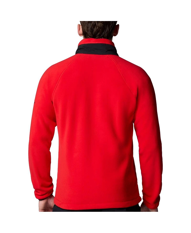 Columbia Men's Black Georgia Bulldogs Big Tall Flanker Iv Fleece Raglan Full-Zip Jacket