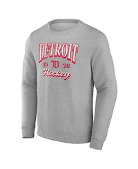 Fanatics Men's Gray Detroit Red Wings Nimbus Fleece Pullover Sweatshirt