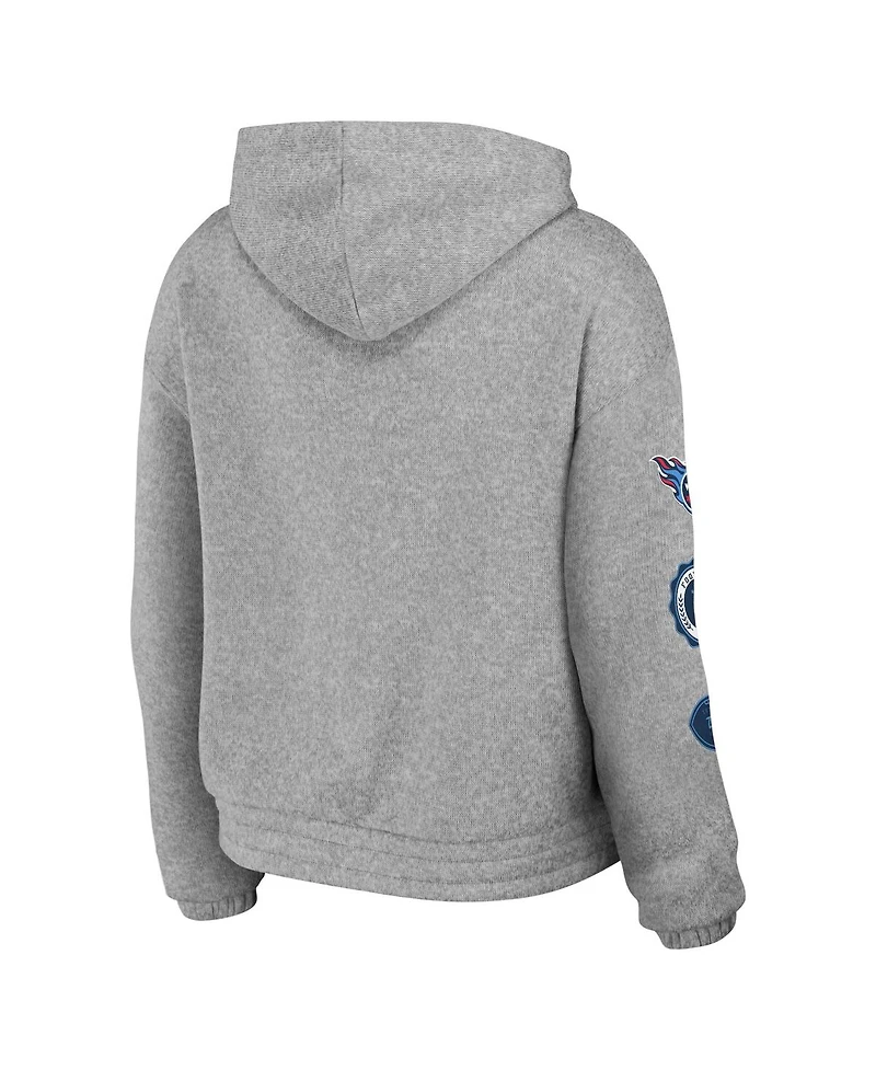 Wear by Erin Andrews Women's Heather Gray Tennessee Titans Full-Zip Hoodie