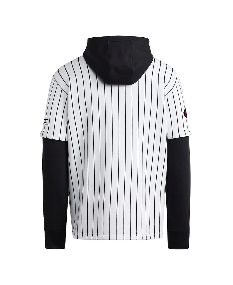 Adidas Men's White/Black Louisville Cardinals Baseball Jersey Hoodie