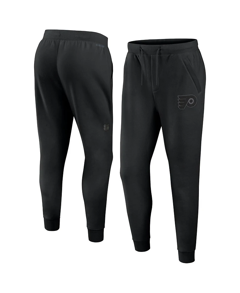 Fanatics Men's Black Philadelphia Flyers Authentic Pro Road Fleece Sweatpants