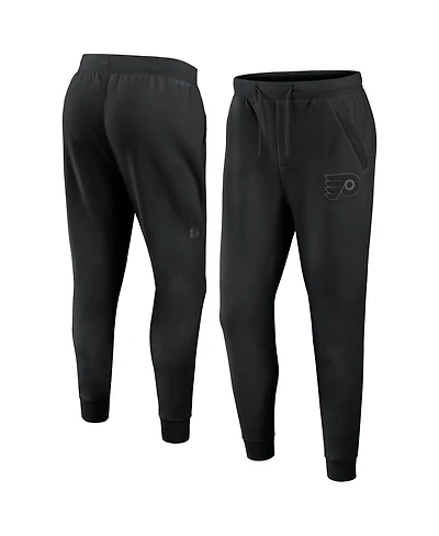 Fanatics Men's Black Philadelphia Flyers Authentic Pro Road Fleece Sweatpants