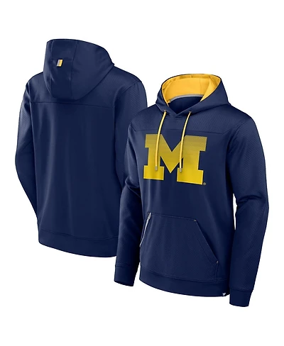 Fanatics Men's Navy Michigan Wolverines Defender Dot Faded Primary Pullover Hoodie