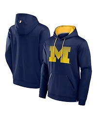 Fanatics Men's Navy Michigan Wolverines Defender Dot Faded Primary Pullover Hoodie