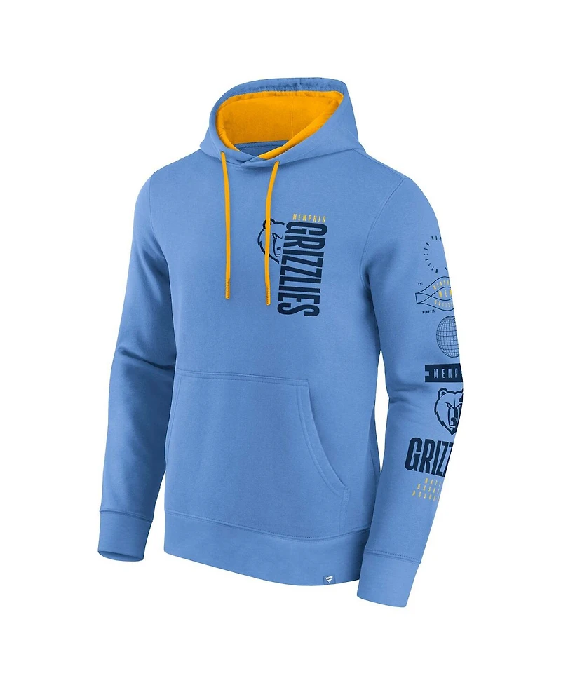 Fanatics Men's Blue Memphis Grizzlies Game Time Crossover Pullover Hoodie