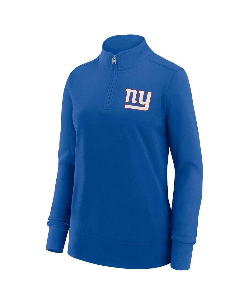 Logo Athletic Women's Royal New York Giants Velocity Quarter-Zip Jacket