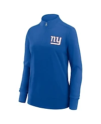 Logo Athletic Women's Royal New York Giants Velocity Quarter-Zip Jacket