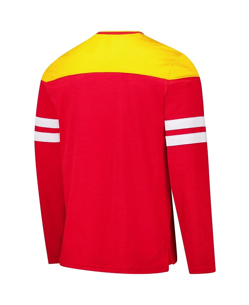 G-iii Sports by Carl Banks Men's Red/Gold Kansas City Chiefs Adaptive Hail Mary Long Sleeve T-Shirt