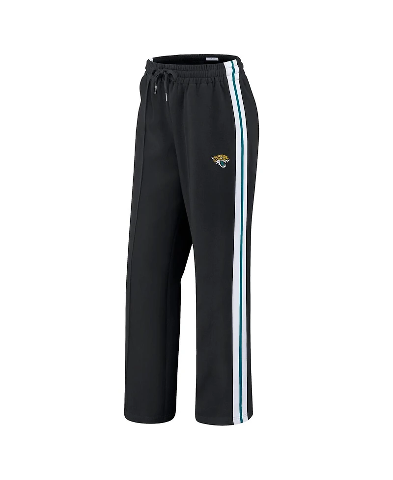 Wear by Erin Andrews Women's Black Jacksonville Jaguars color block Straight Leg Pants