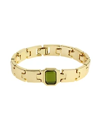 Steve Madden Olivine Gem Watch Chain Bracelet