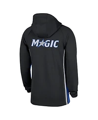 Nike Men's Black Orlando Magic Authentic On Court Zone Quarter-Zip Dri-fit Hoodie Jacket