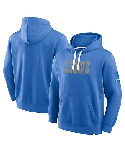 Fanatics Men's Blue Detroit Lions New Horizons Heritage Pullover Hoodie