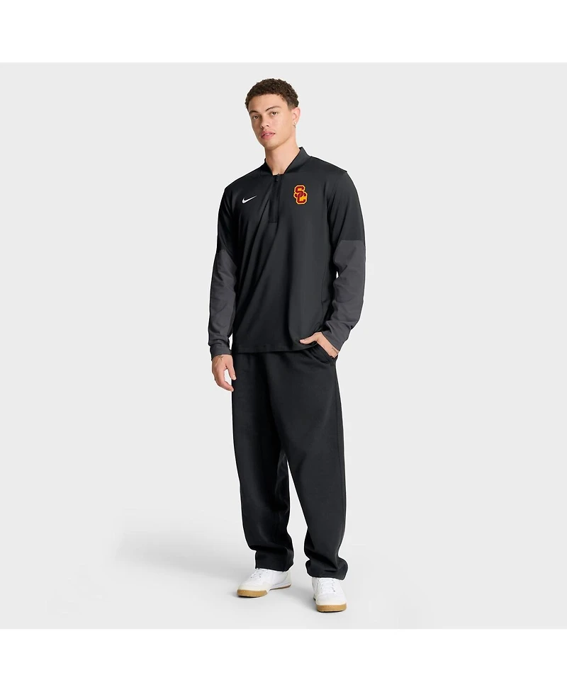 Nike Men's Black Usc Trojans One Goal Performance Half-Zip Pullover Hoodie