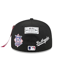 New Era x Alpha Industries Men's Black Los Angeles Dodgers 59FIFTY Fitted Hat