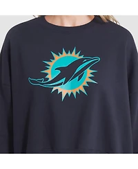 Nike Women's Pitch Blue Miami Dolphins 2025 Rivalries Collection Oversized Phoenix Fleece Sweatshirt